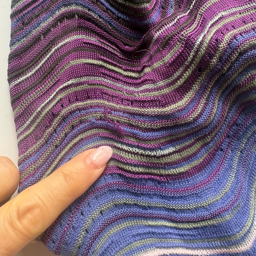 Missoni Purple, Blue and Gray Knit Scarf - Picture 4 of 5